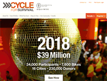 Tablet Screenshot of cycleforsurvival.org